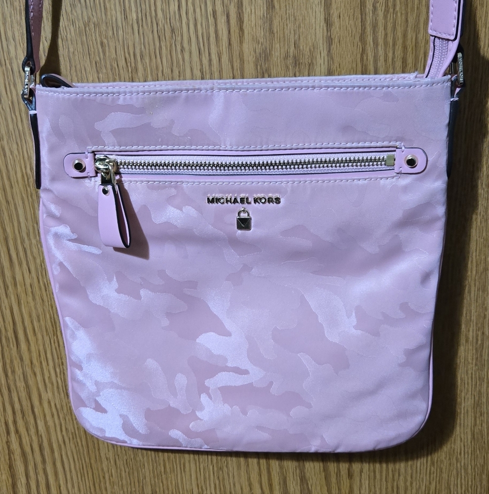 Michael Kors Pink Camouflage Crossbody Bag